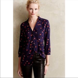 Anthropologie Maeve Fox Blouse